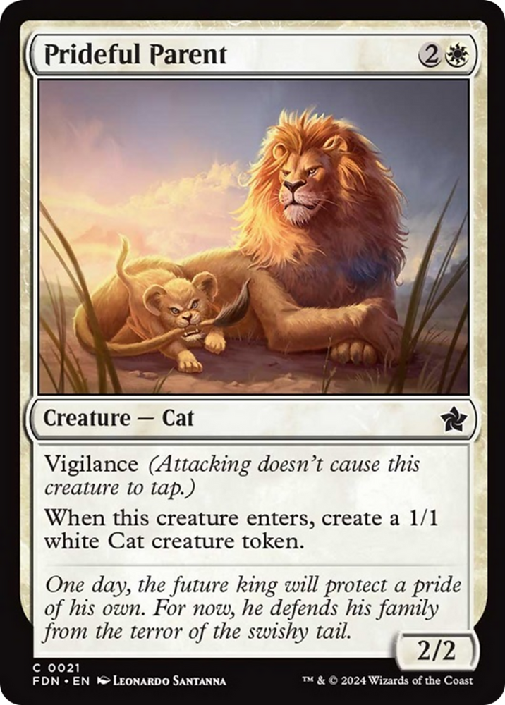Prideful Parent [Foundations] Magic: The Gathering