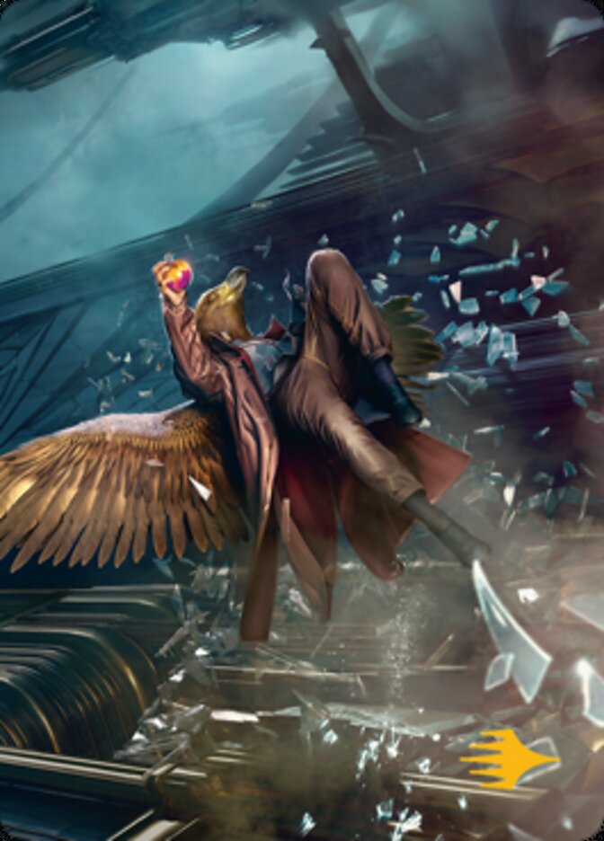 Skyway Robber Art Card (Gold-Stamped Signature) [Streets of New Capenna Art Series] Magic: The Gathering