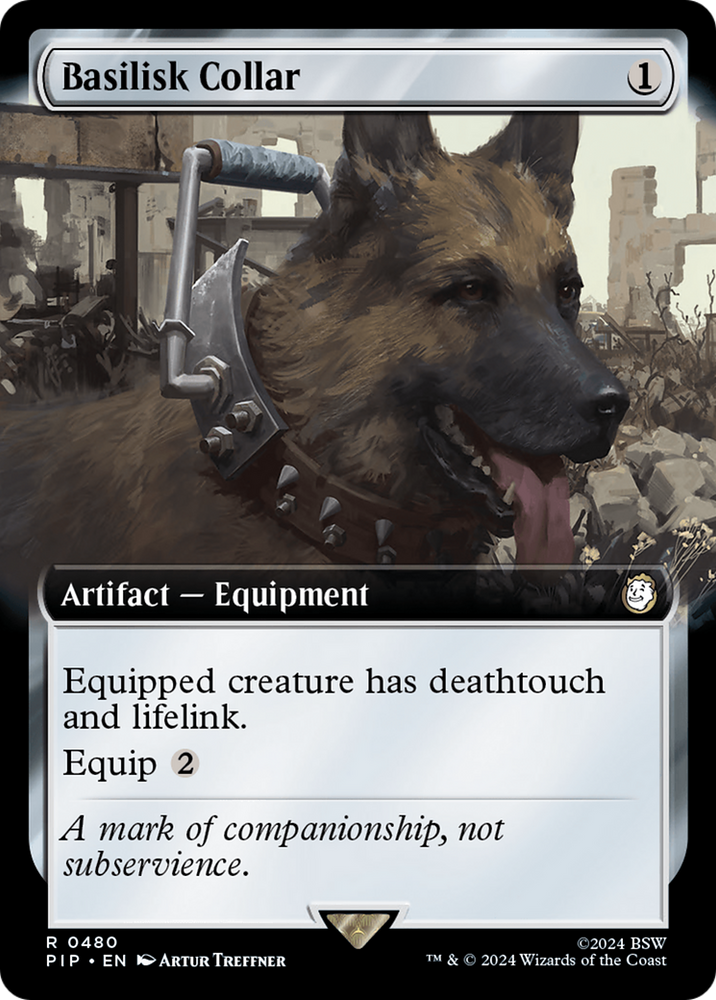 Basilisk Collar (Extended Art) [Fallout] Magic: The Gathering