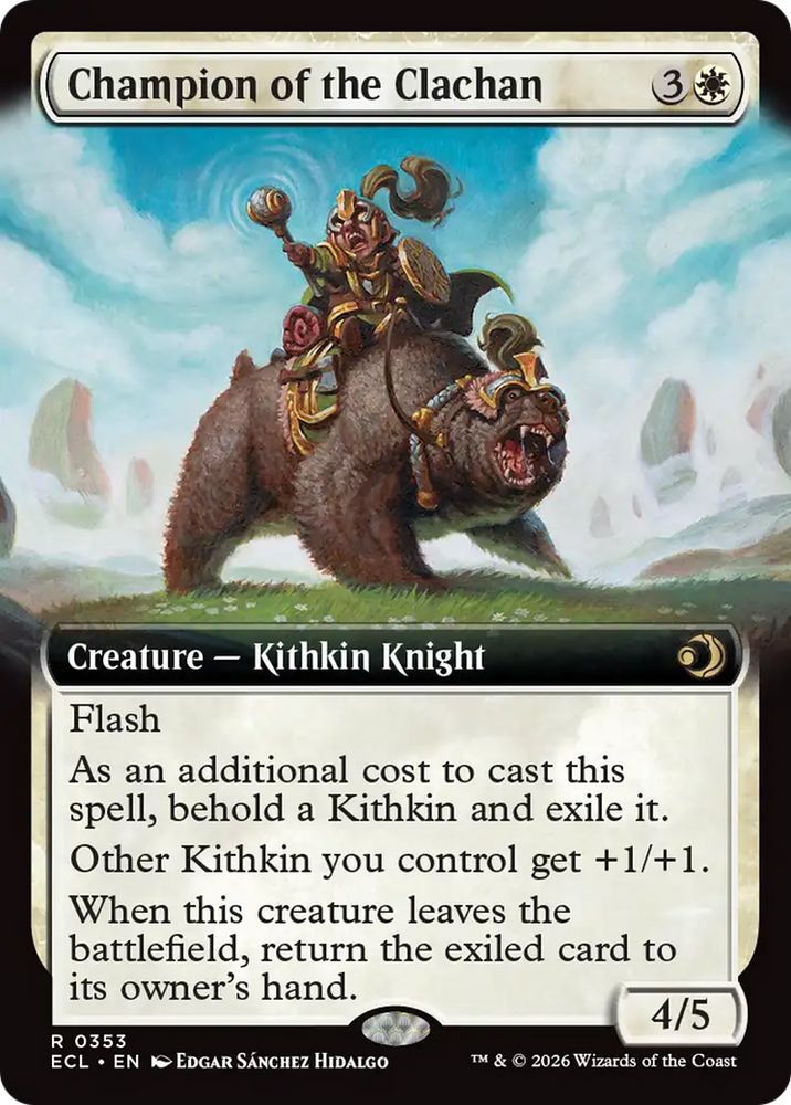 Champion of the Clachan (Extended Art) [Lorwyn Eclipsed] Magic: The Gathering