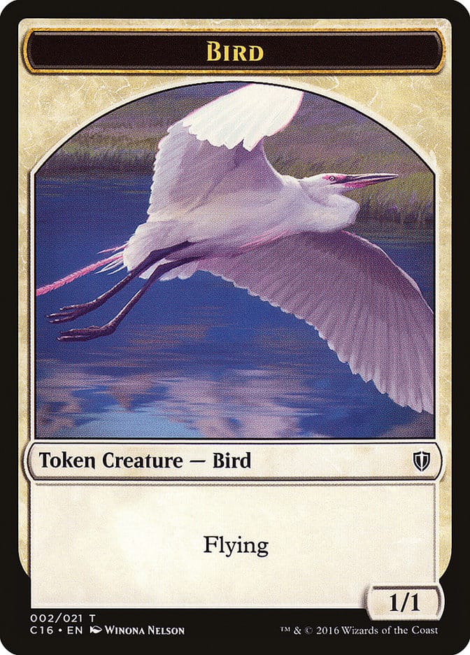 Bird (002) // Saproling (016) Double-Sided Token [Commander 2016 Tokens] Magic: The Gathering