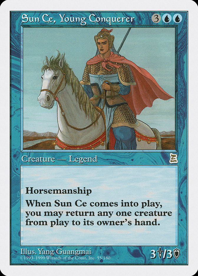 Sun Ce, Young Conquerer [Portal Three Kingdoms] Magic: The Gathering
