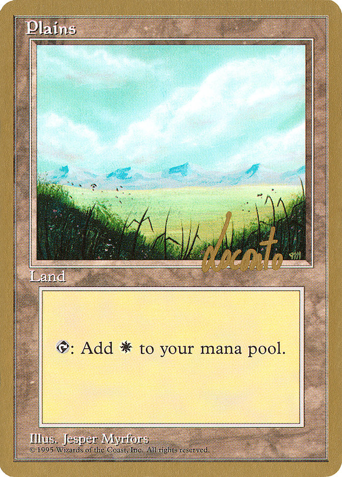 Plains (ml366) (Michael Loconto) [Pro Tour Collector Set] Magic: The Gathering