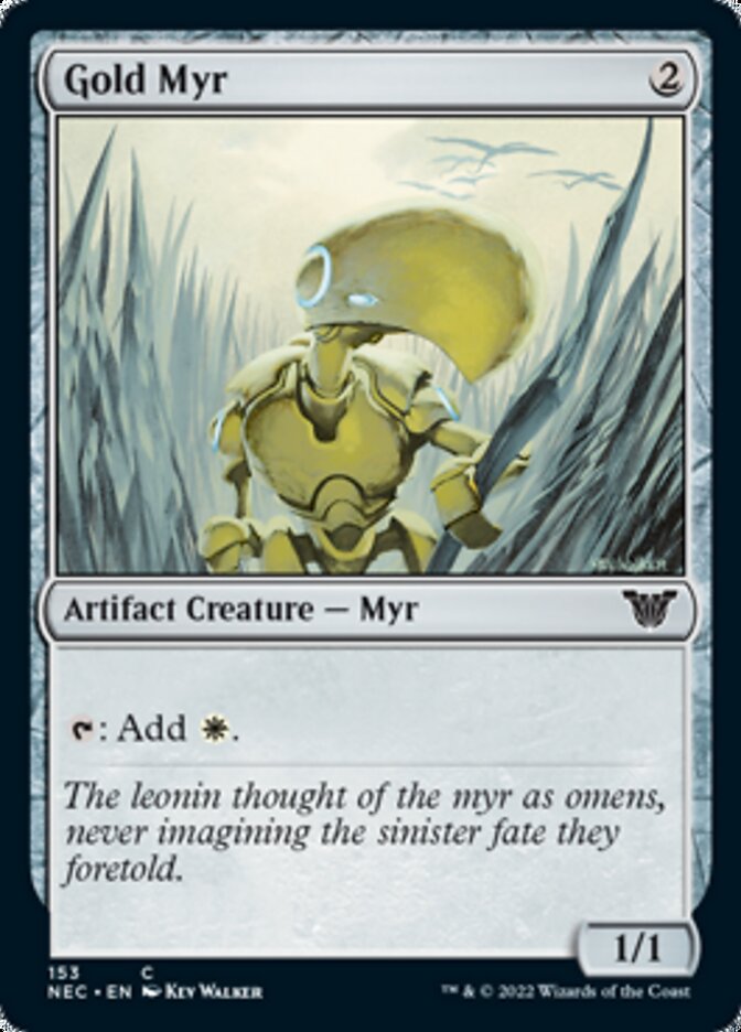 Gold Myr [Kamigawa: Neon Dynasty Commander] Magic: The Gathering
