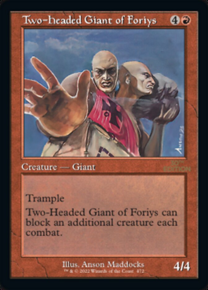 Two-Headed Giant of Foriys (Retro) [30th Anniversary Edition] Magic: The Gathering
