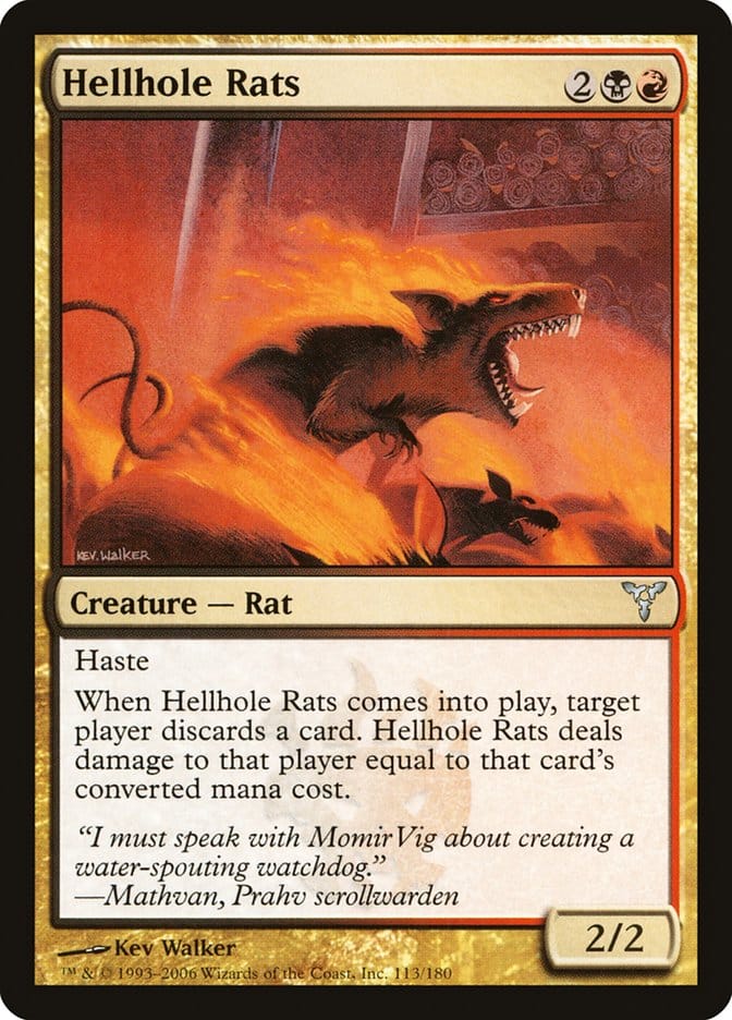 Hellhole Rats [Dissension] Magic: The Gathering