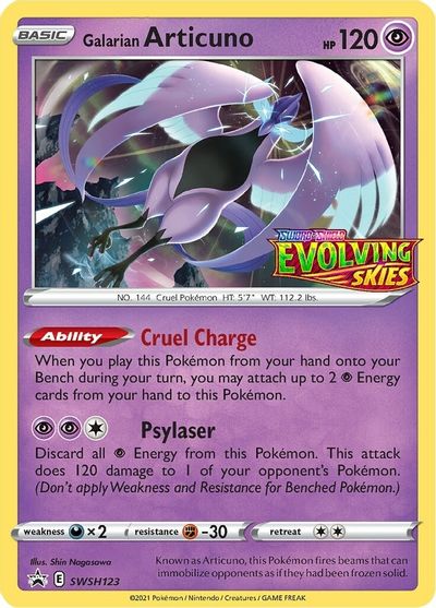 Galarian Articuno (SWSH123) (Prerelease Promo) [Sword & Shield: Black Star Promos] Pokémon