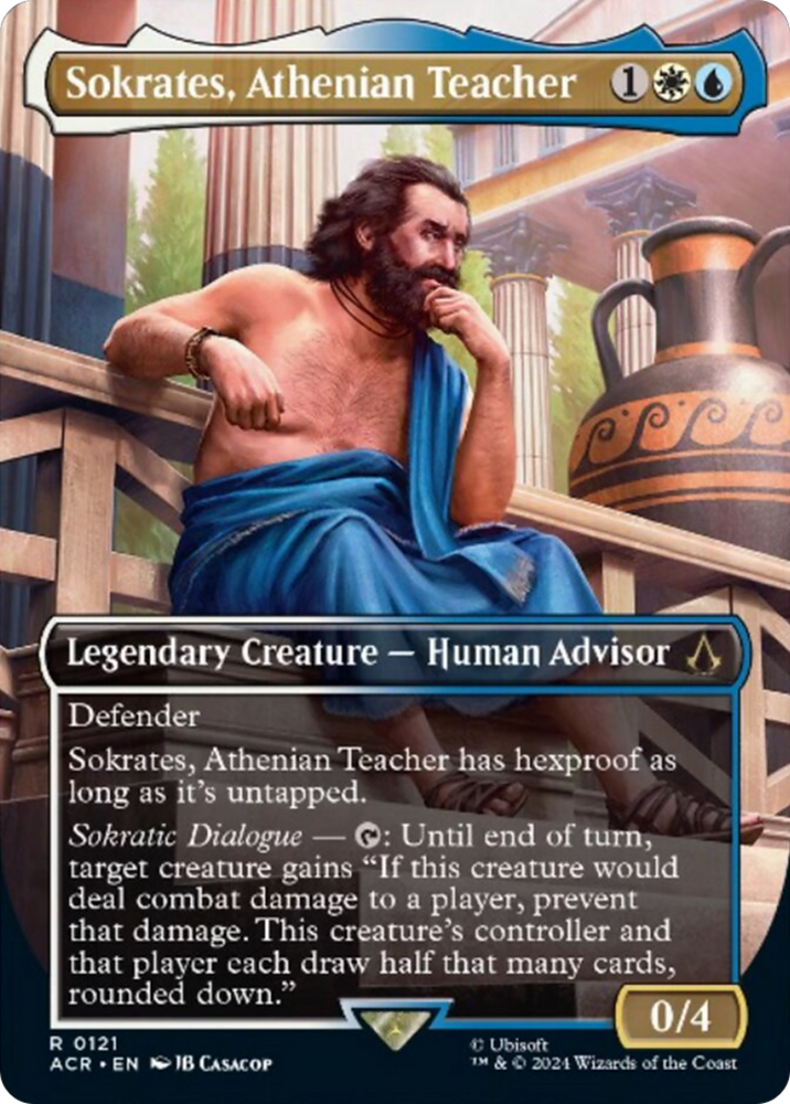Sokrates, Athenian Teacher (Borderless) [Assassin's Creed] Magic: The Gathering