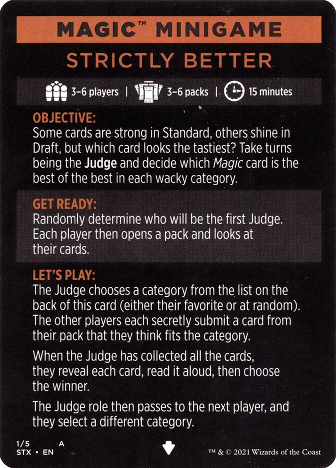 Strictly Better (Magic Minigame) [Strixhaven: School of Mages Minigame] Magic: The Gathering