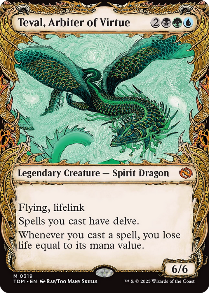 Teval, Arbiter of Virtue (Showcase) [Tarkir: Dragonstorm] Magic: The Gathering