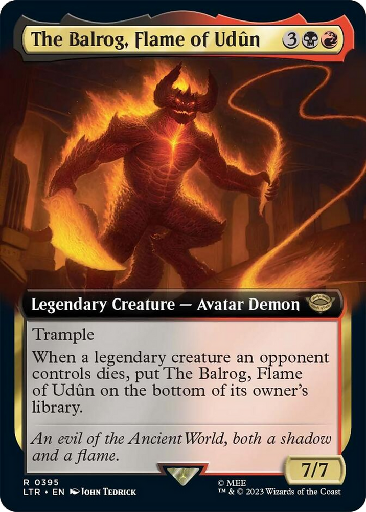 The Balrog, Flame of Udun (Extended Art) [The Lord of the Rings: Tales of Middle-Earth] Magic: The Gathering