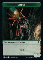 Spider // Human Double-Sided Token [Commander Legends: Battle for Baldur's Gate Tokens] Magic: The Gathering