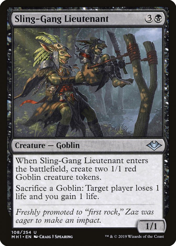 Sling-Gang Lieutenant [Modern Horizons] Magic: The Gathering