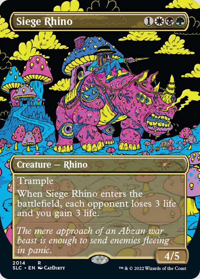 Siege Rhino (Borderless) [Secret Lair Countdown Kit] Magic: The Gathering