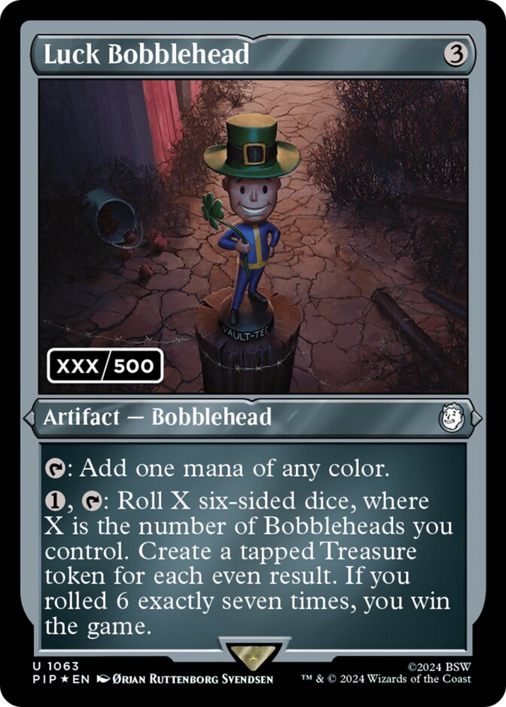 Luck Bobblehead (Serial Numbered) [Fallout] Magic: The Gathering