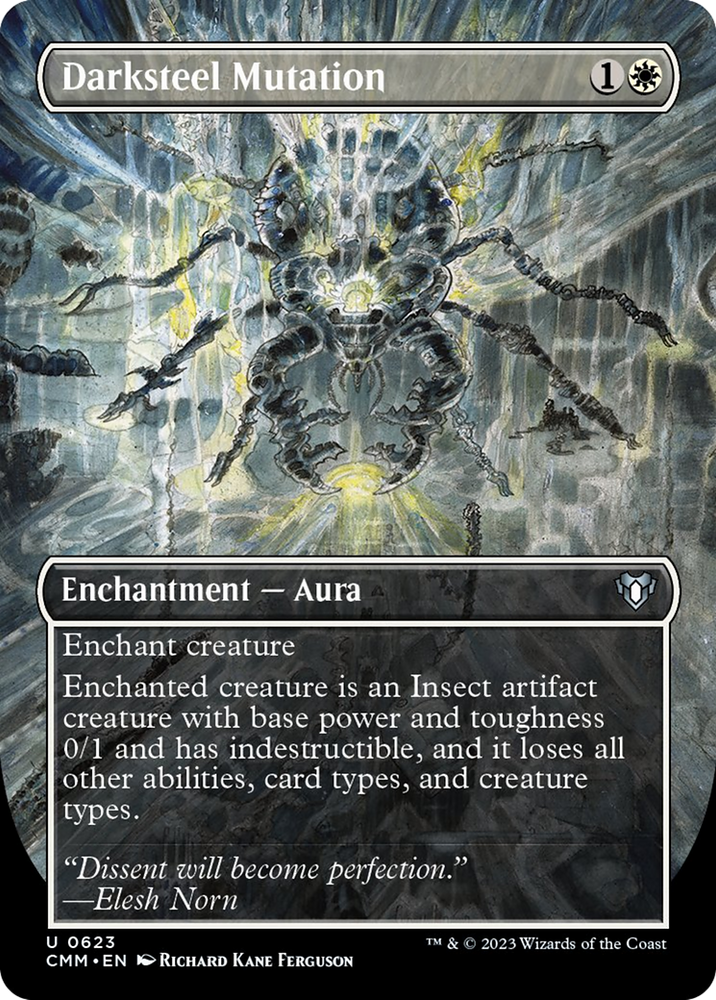 Darksteel Mutation (Borderless Alternate Art) [Commander Masters] Magic: The Gathering