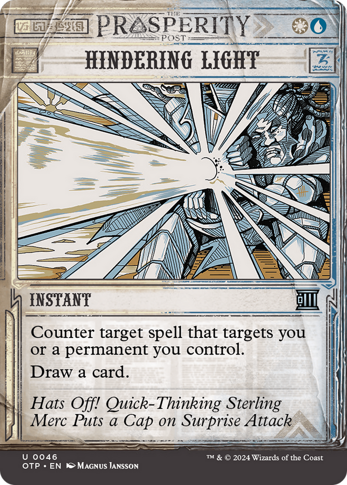 Hindering Light [Outlaws of Thunder Junction: Breaking News] Magic: The Gathering