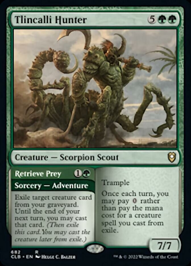 Tlincalli Hunter // Retrieve Prey [Commander Legends: Battle for Baldur's Gate] Magic: The Gathering