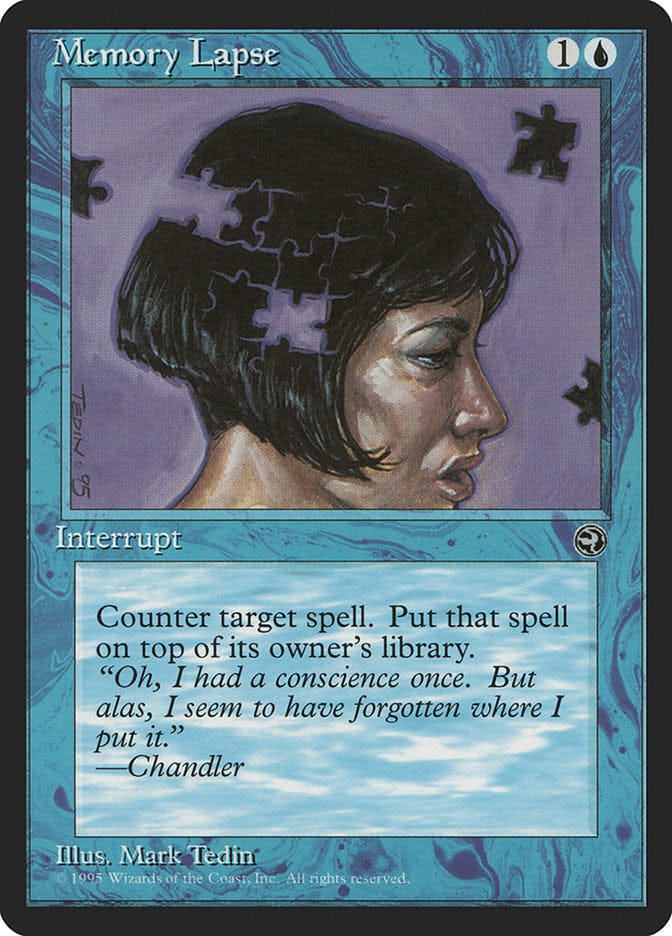 Memory Lapse (Chandler Flavor Text) [Homelands] Magic: The Gathering