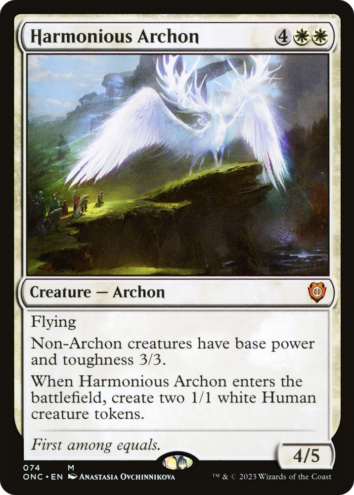 Harmonious Archon [Phyrexia: All Will Be One Commander] Magic: The Gathering