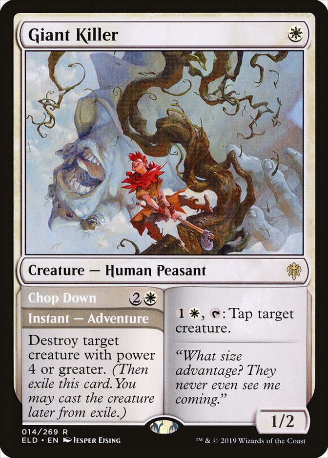 Giant Killer // Chop Down [Throne of Eldraine] Magic: The Gathering