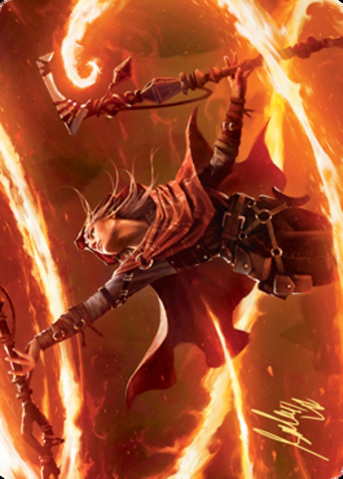 Magmatic Channeler Art Card (Gold-Stamped Signature) [Zendikar Rising Art Series] Magic: The Gathering