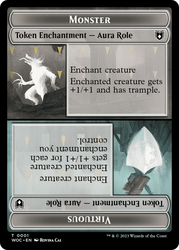 Copy // Monster Role / Virtuous Role Double-Sided Token [Wilds of Eldraine Commander Tokens] Magic: The Gathering