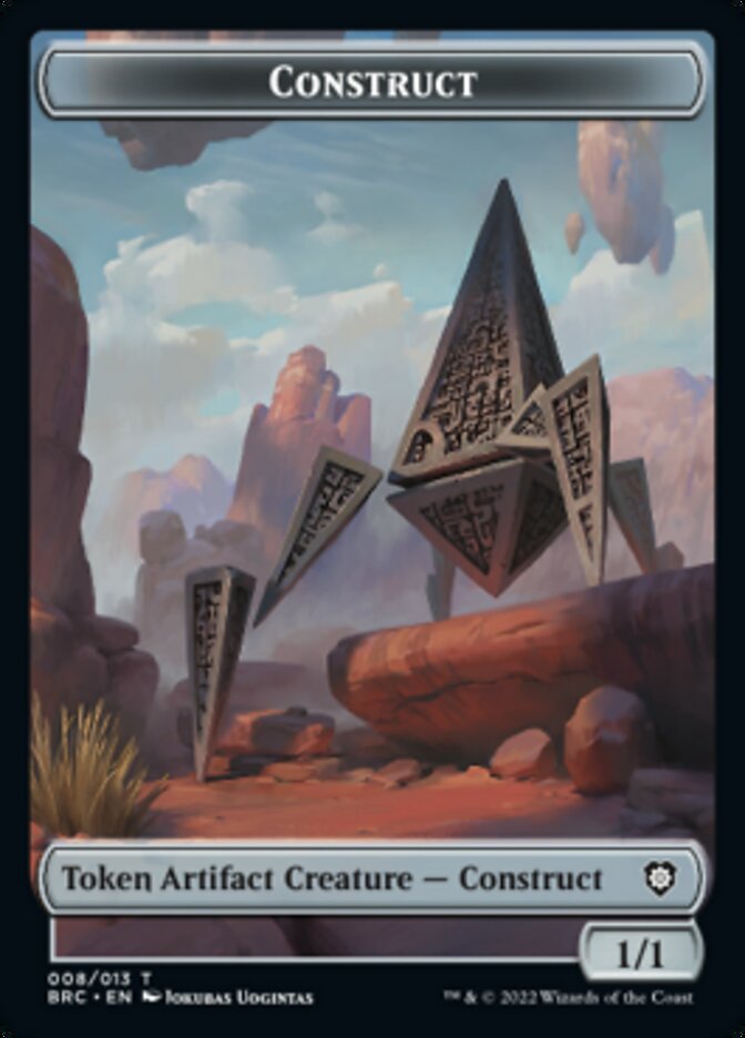 Construct (008) // Phyrexian Myr Double-Sided Token [The Brothers' War Commander Tokens] Magic: The Gathering