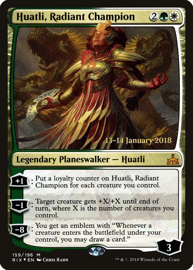 Huatli, Radiant Champion [Rivals of Ixalan Prerelease Promos] Magic: The Gathering