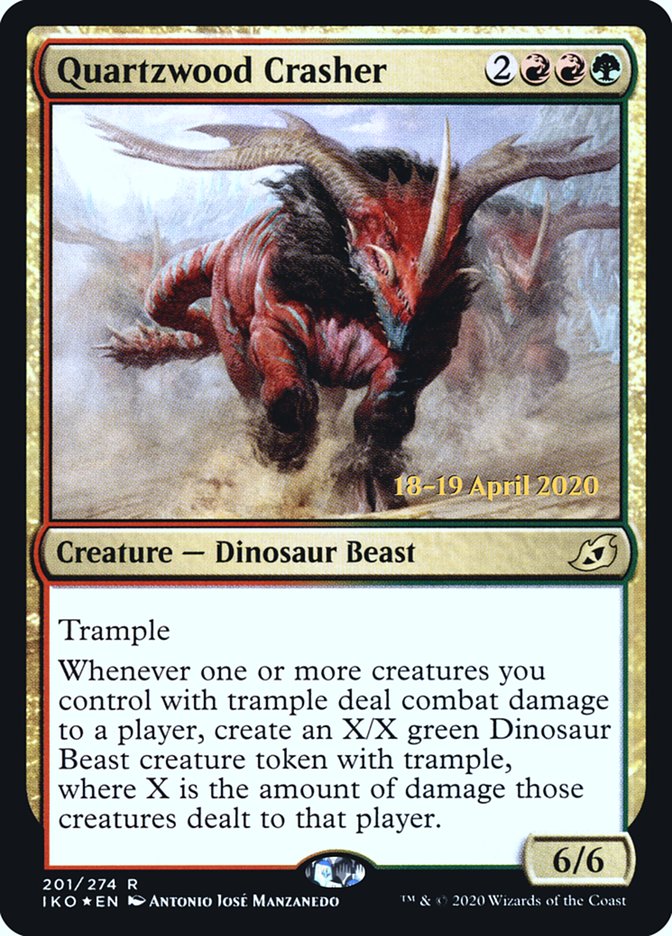 Quartzwood Crasher [Ikoria: Lair of Behemoths Prerelease Promos] Magic: The Gathering