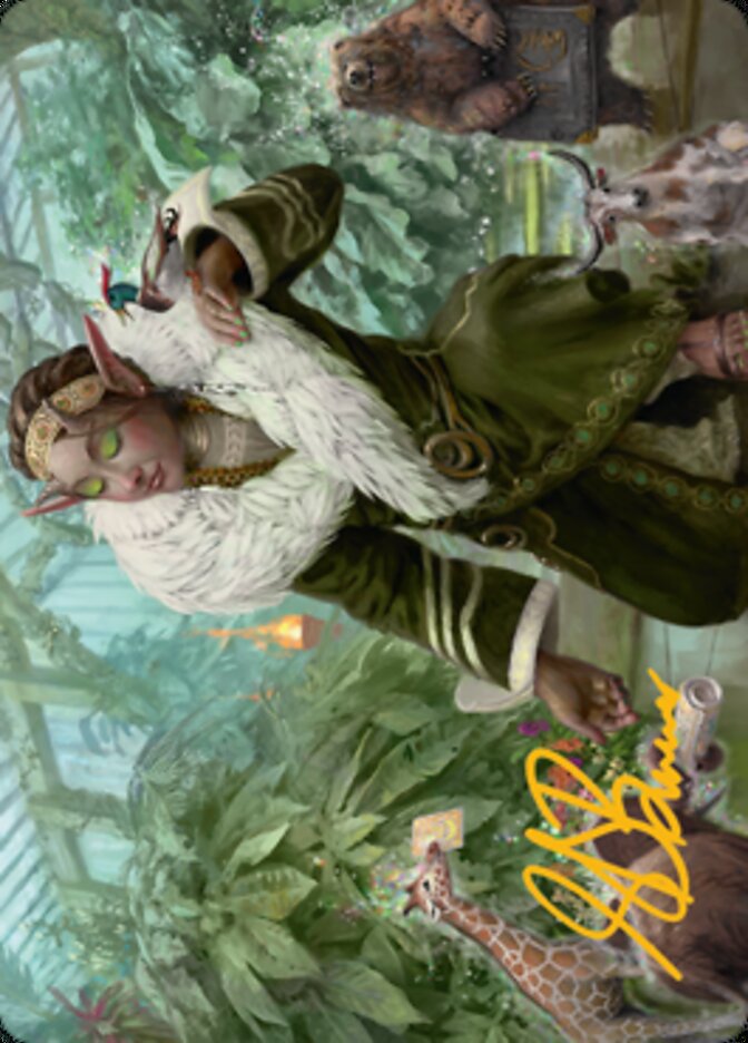 Rumor Gatherer Art Card (Gold-Stamped Signature) [Streets of New Capenna Art Series] Magic: The Gathering