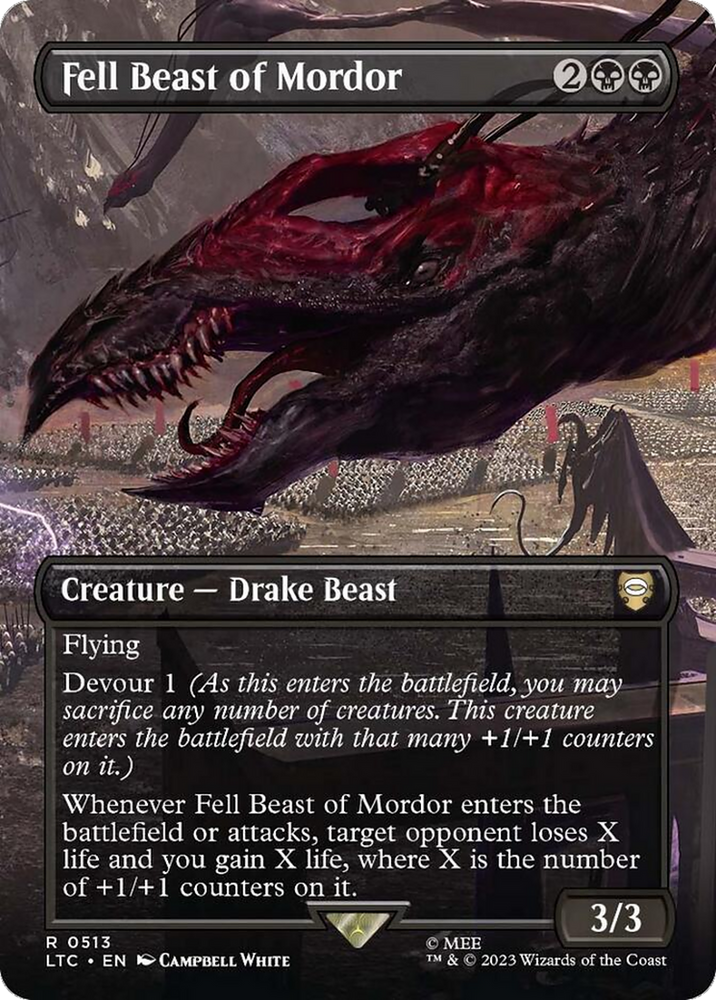 Fell Beast of Mordor (Borderless) [The Lord of the Rings: Tales of Middle-Earth Commander] Magic: The Gathering