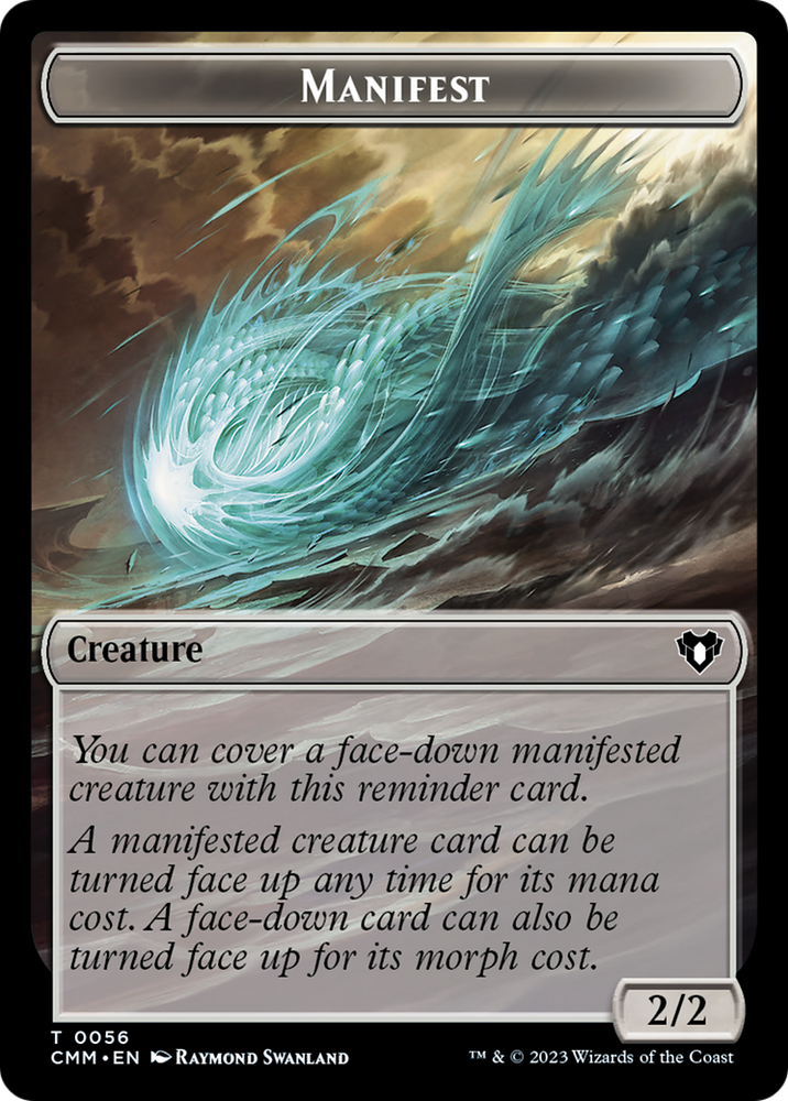 Manifest // Eldrazi Scion Double-Sided Token [Commander Masters Tokens] Magic: The Gathering