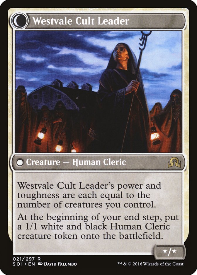 Hanweir Militia Captain // Westvale Cult Leader [Shadows over Innistrad] Magic: The Gathering