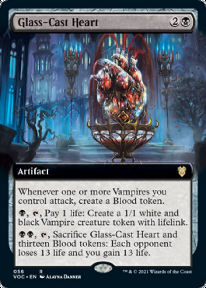 Glass-Cast Heart (Extended Art) [Innistrad: Crimson Vow Commander] Magic: The Gathering
