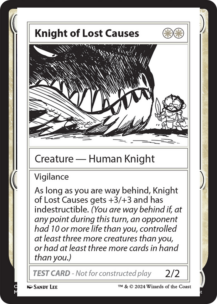 Knight of Lost Causes [Mystery Booster 2 Playtest Cards] Magic: The Gathering