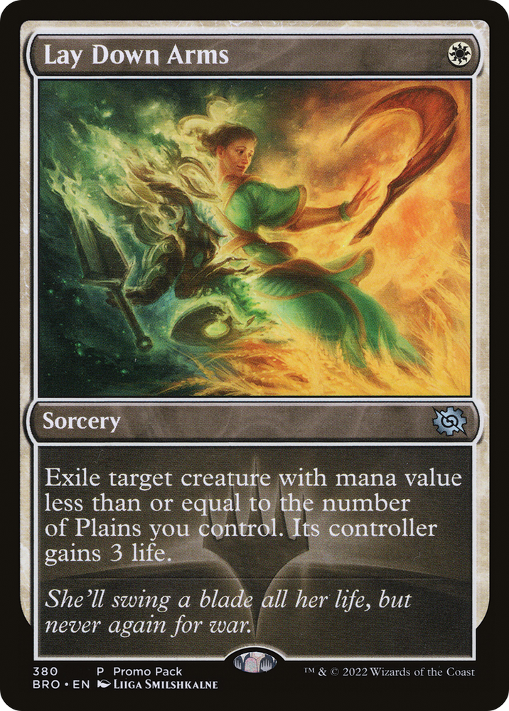 Lay Down Arms (Promo Pack) [The Brothers' War Promos] Magic: The Gathering