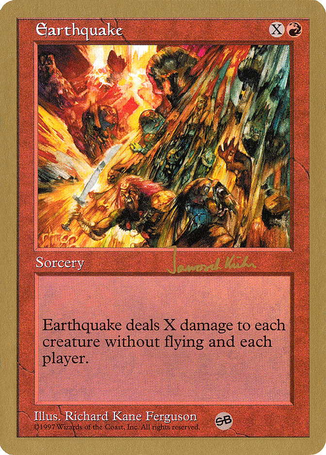 Earthquake (Janosch Kuhn) (SB) [World Championship Decks 1997] Magic: The Gathering
