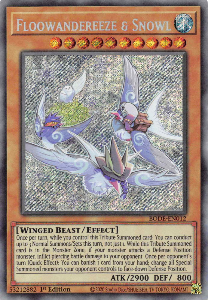 Floowandereeze & Snowl [BODE-EN012] Secret Rare - Yugioh Cards For Your TCG Needs!