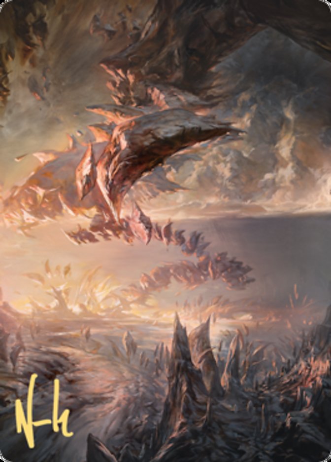 Needleverge Pathway Art Card (Gold-Stamped Signature) [Zendikar Rising Art Series] Magic: The Gathering
