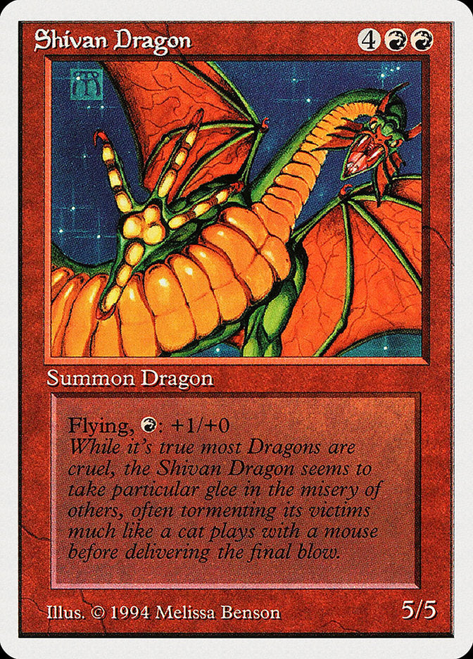 Shivan Dragon [Summer Magic / Edgar] Magic: The Gathering