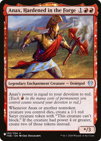 Anax, Hardened in the Forge [The List] Magic: The Gathering