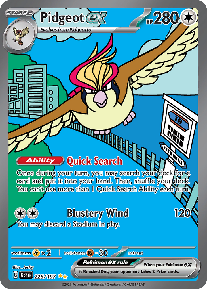 Pidgeot ex (225/197) [Scarlet & Violet: Obsidian Flames] Pokémon