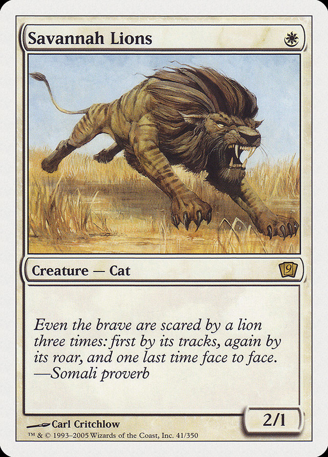 Savannah Lions [Ninth Edition] Magic: The Gathering
