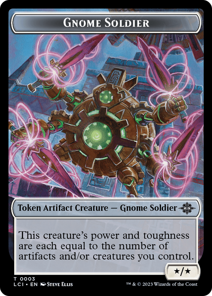 Treasure (0018) // Gnome Soldier Double-Sided Token [The Lost Caverns of Ixalan Tokens] Magic: The Gathering