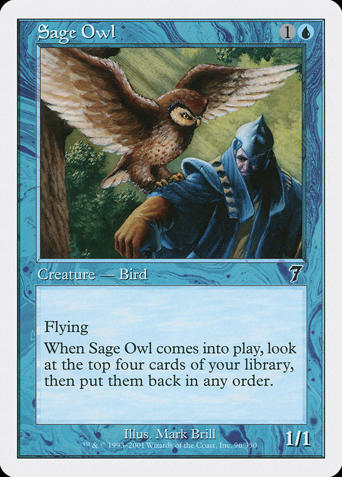 Sage Owl [Seventh Edition] Magic: The Gathering