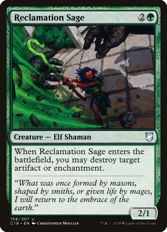 Reclamation Sage [Commander 2018] Magic: The Gathering