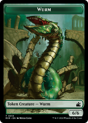 Spirit (0018) // Wurm Double-Sided Token [Ravnica Remastered Tokens] Magic: The Gathering