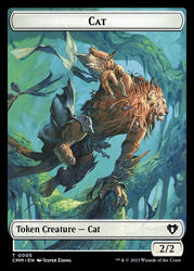 Spirit (0010) // Cat (0005) Double-Sided Token [Commander Masters Tokens] Magic: The Gathering