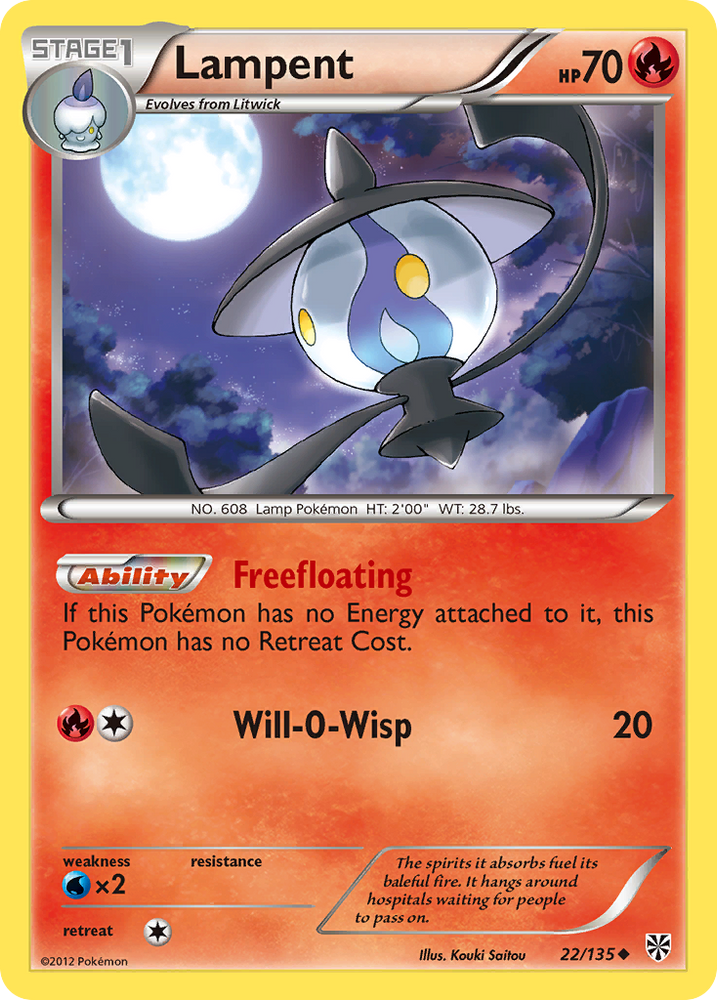 Lampent (22/135) [Black & White: Plasma Storm] Pokémon